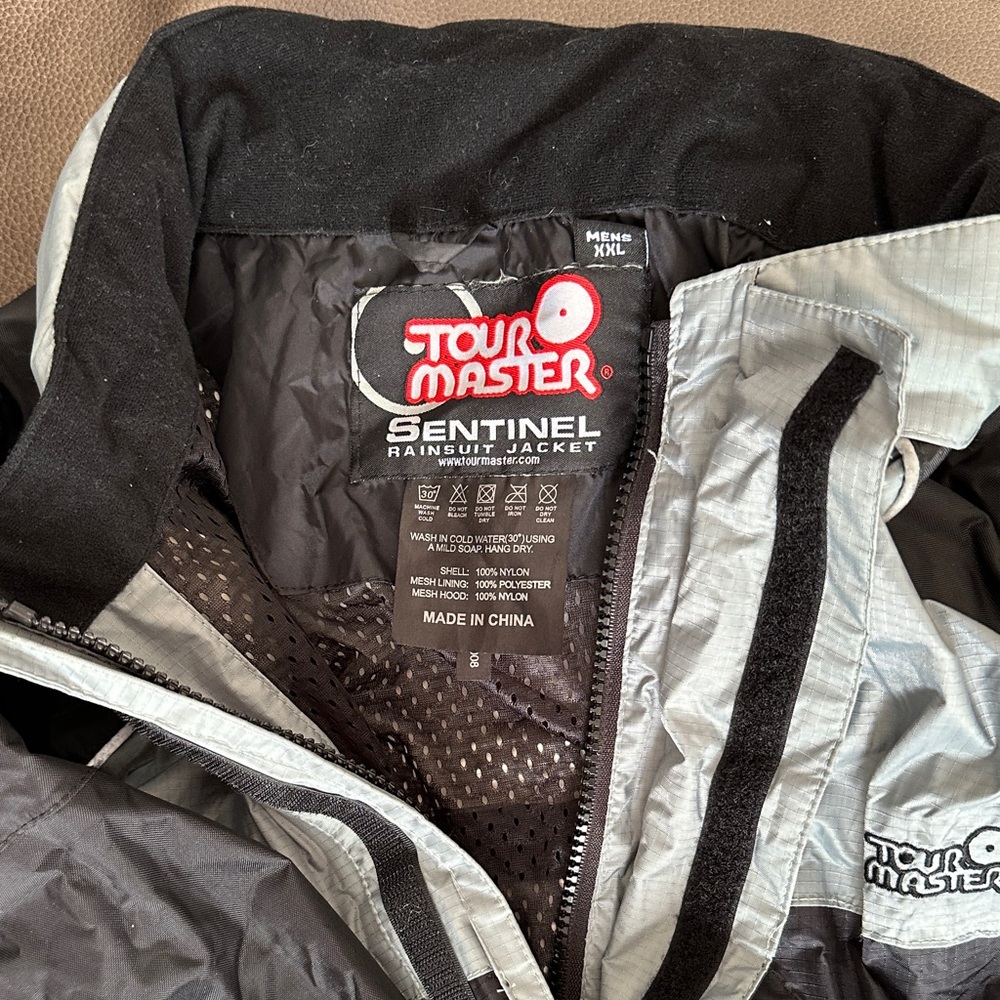 Tour Master Sentinel Rainsuit Jacket - Black and Gray